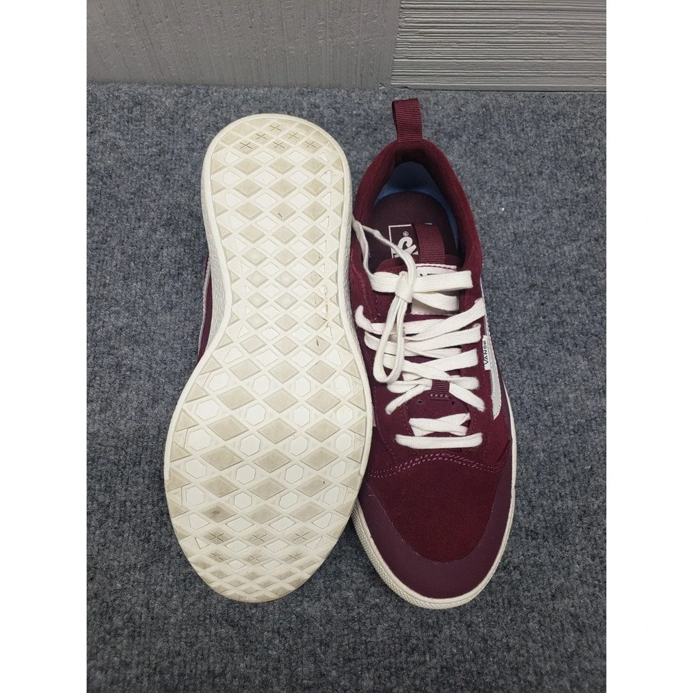 Vans Women Sneaker Shoe 10.5 Burgundy Suede UltraRange EXO SE Lace Up Low Top